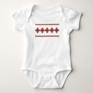 Enic Embroidery Geometirc Mönster Baby Bodykosty T Shirt