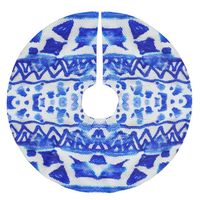 Enic Indigo Arrow Native Mönster Julgransmatta Borstad Polyester (Framsidan)