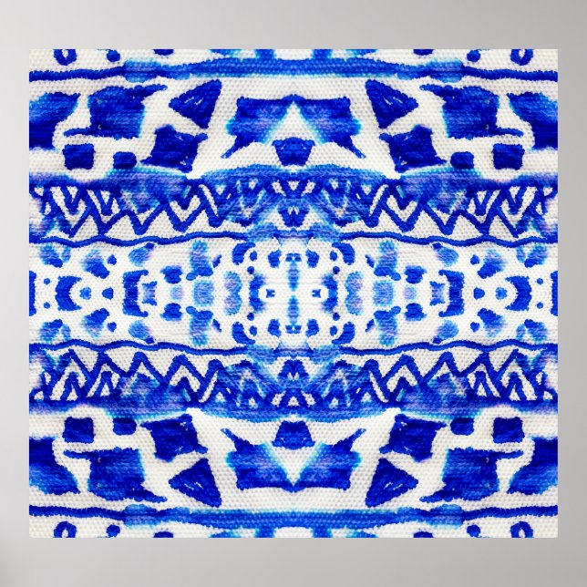 Enic Indigo Arrow Native Mönster Poster (Framsidan)