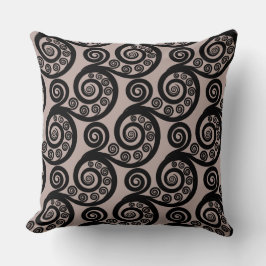 Enic Lilac & Black Fern Frond Swirls Dekorativ kud Kudde