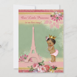 Enic Little Princess Eiffel Torn Baby Shower Inbjudningar