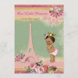 Enic Little Princess Eiffel Torn Baby Shower Inbjudningar