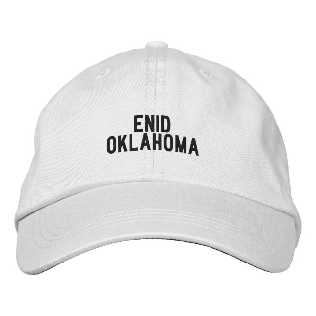Enid Oklahoma Hat Broderad Keps (Framsida)