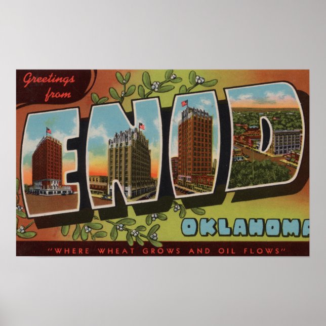 Enid, OklahomaLarge Brev ScenesEnid, OK Poster (Framsidan)