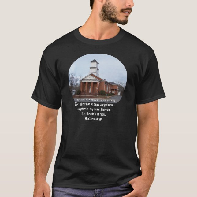 ENIG METODIST CHURCH-T-SHIRT FÖR BOONVILLE T SHIRT (Framsida)