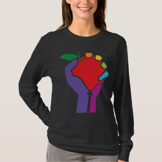 Enig regnbåge för lärare för svart skjorta t-shirt