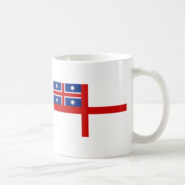 Eniga stammar av den nyazeeländska flagga (1834) kaffemugg (Höger)