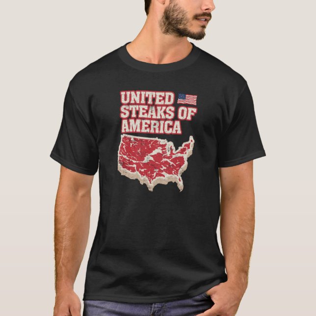 Eniga Steaks av Amerika T-shirt (Framsida)