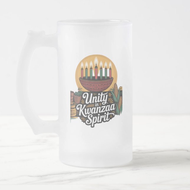 Enighet i Kwanzaa-anda Frostat Ölglas (Vänster)