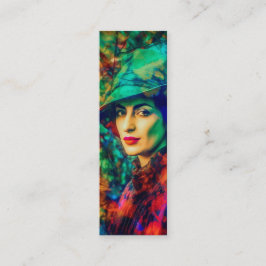 Enigma i höstbokmärke mini visitkort