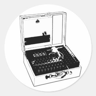 Enigma Machine Criptography World War II Runt Klistermärke