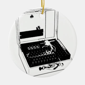 Enigma Machine Cryptography World War II Julgransprydnad Keramik