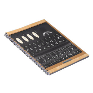 Enigma Maskin Anteckningsbok Med Spiral