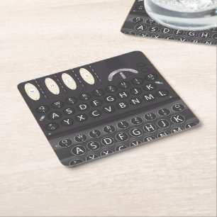 Enigma Maskin Underlägg Papper Kvadrat