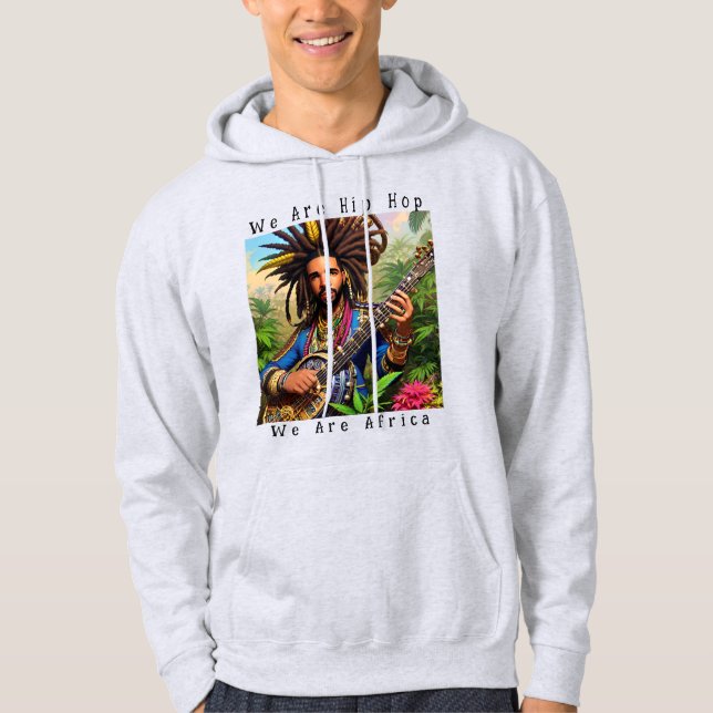 Enigmatic DreadLocklåste Man Fransk Terry Hoodie (Framsida)
