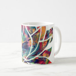 Enigmatic Oriental Lotus Flower Original Abstrakt Kaffemugg