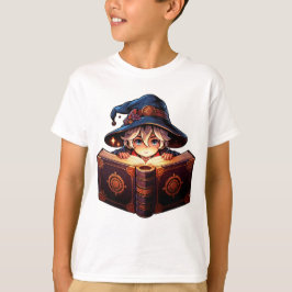 "Enigmatic Spellcaster with Grimoire" T Shirt