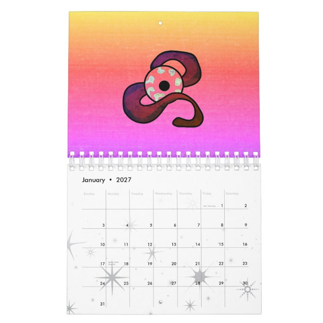 Enigmatisk enttwed Öga Kalender (Jan 2027)