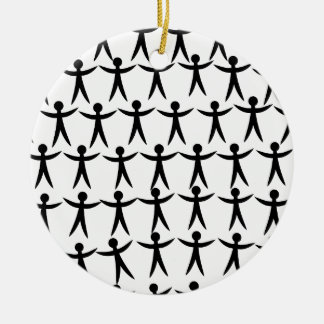 Enigt folk julgransprydnad keramik