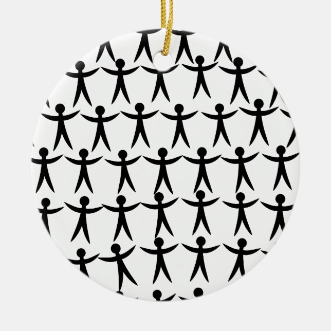 Enigt folk julgransprydnad keramik (Framsidan)