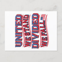 Enigt står vi, delat oss nedgångvykortet