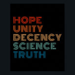 Enity Decency Science Truth Poster<br><div class="desc">Enity Decency Science Truth</div>