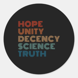 Enity Decency Science Truth Runt Klistermärke