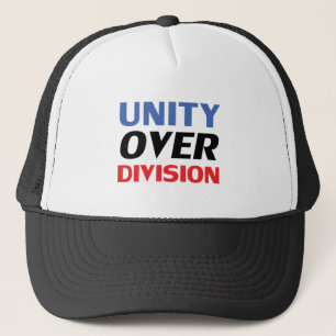 "Enity over Division" blå röd svart vit Keps