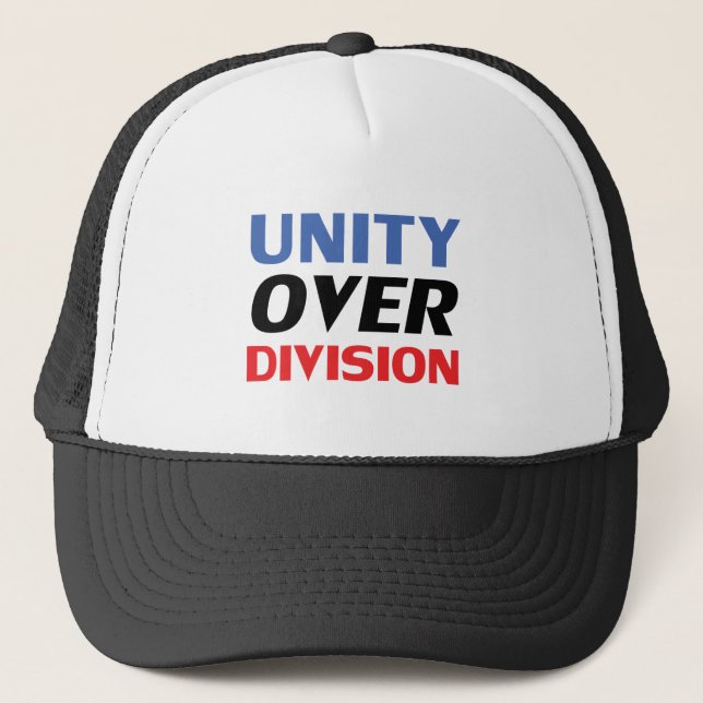 "Enity over Division" blå röd svart vit Keps (Framsida)