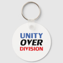 "Enity over Division" blå, röd, svart, vit Nyckelring