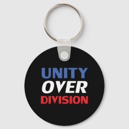 "Enity over Division" blå, röd, svart, vit Nyckelring