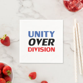 "Enity over Division" blå svart, vit papper Pappersservett