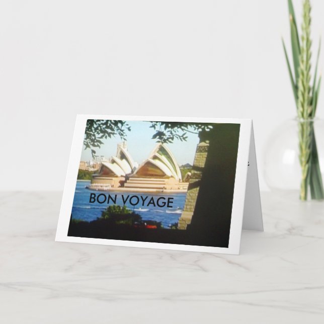 "ENJOY, BON VOYAGE, MAKE MEMORIES" KORT (Framsida)
