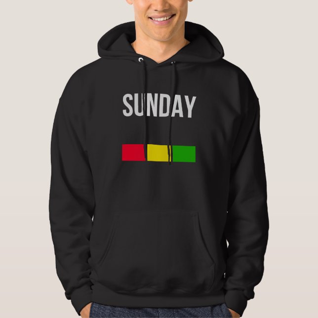 Enjoy Cool Sunday Mood Illustration  Graphic Desig Hoodie (Framsida)