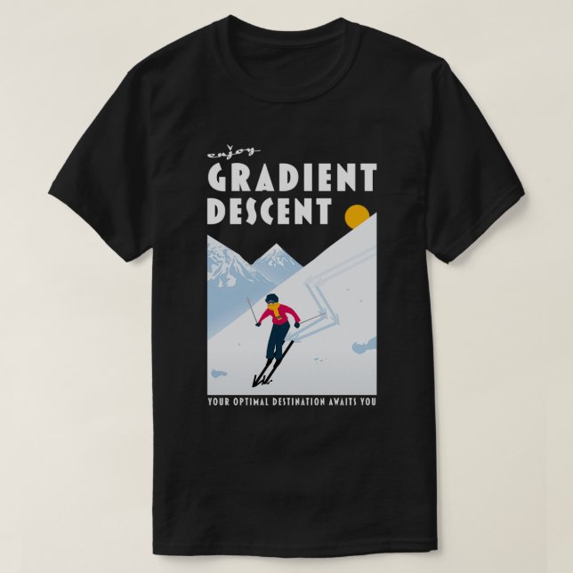 Enjoy gradient descent t shirt (Design framsida)