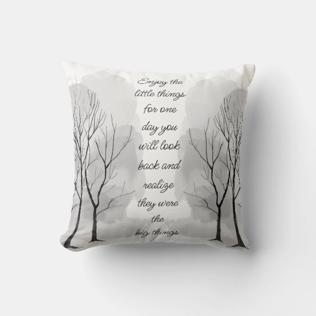 Enjoy Little Things Inspirational Life Quote Kudde (Framsida)