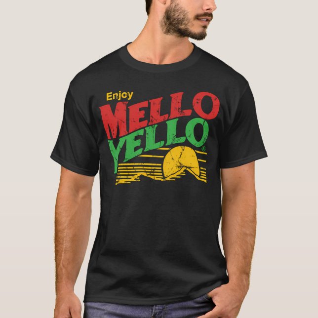 Enjoy Mello Yello (Vintage) T Shirt (Framsida)