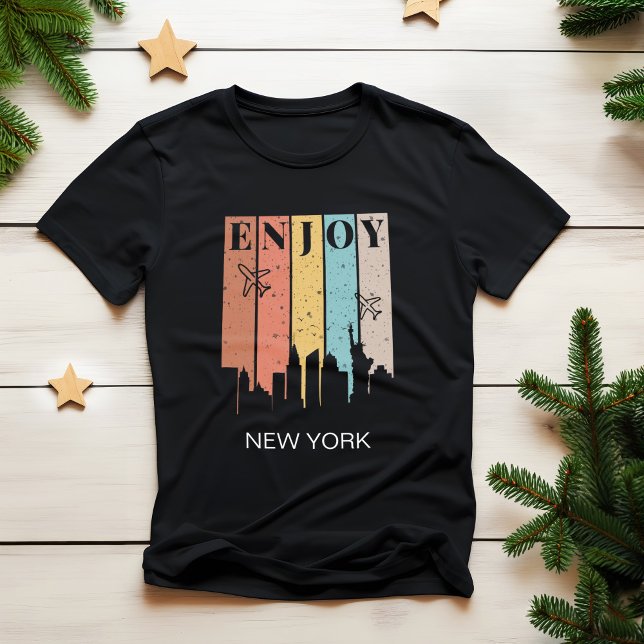 ENJOY NEWYORK, byggnad, flygplan | Resor T Shirt (Skapare uppladdad)