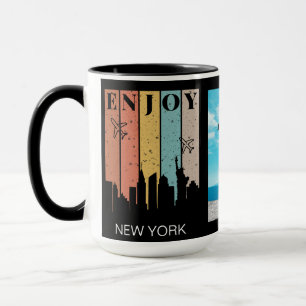 ENJOY NEWYORK, byggnad, Resor Foto Mugg