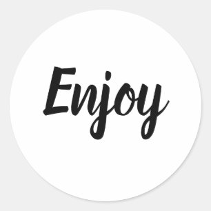 ENJOY Sticker Seal Runt Klistermärke