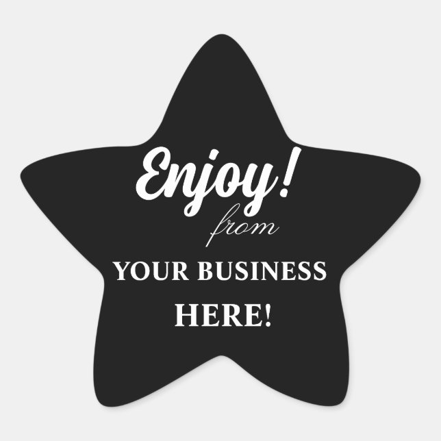 ENJOY STICKERS STJÄRNFORMAT KLISTERMÄRKE (Framsida)