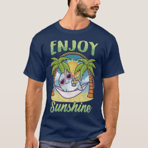 Enjoy Sunshine Narwhal Hammock Beach Ocean T Shirt