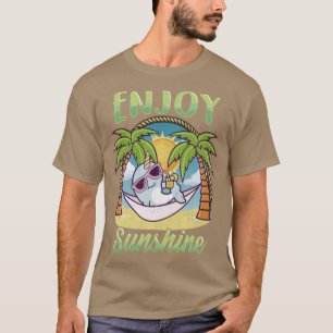 Enjoy Sunshine Narwhal Hammock Beach Ocean T Shirt