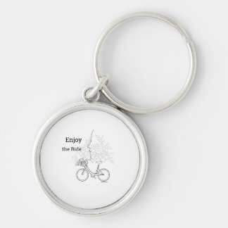  Enjoy the Ride: Minimalist DAILYMIEN  Keychain Rund Silverfärgad Nyckelring