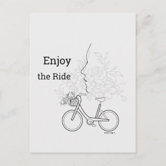  Enjoy the Ride: Minimalist DAILYMIEN Postcard  Vykort