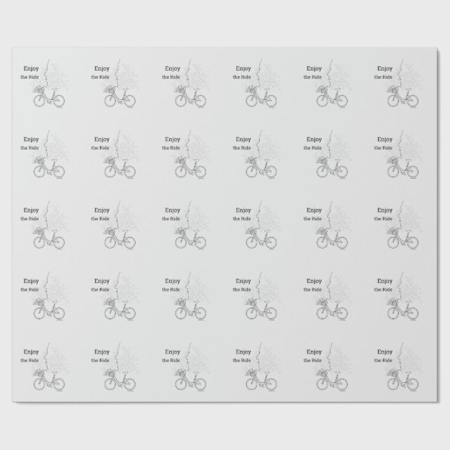  Enjoy the Ride: Minimalist DAILYMIEN Wrapping Pap Presentpapper (Platt)