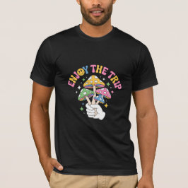 Enjoy the Trip – Psychedelic Mushroom Retro T Shirt