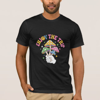 Enjoy the Trip – Psychedelic Mushroom Retro T Shirt