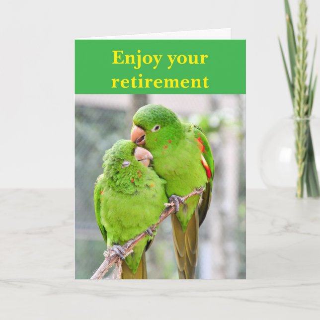 Enjoy your retirement. kort (Framsida)