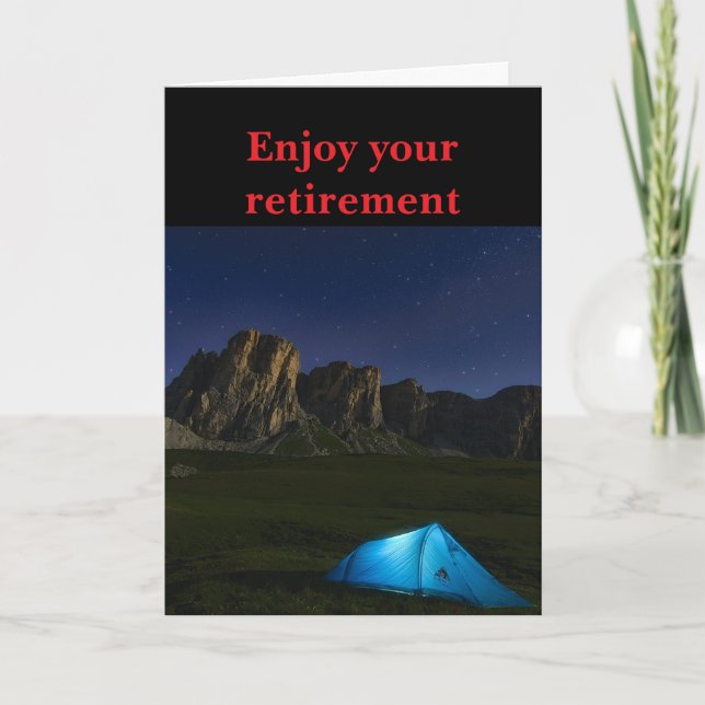 Enjoy your retirement. kort (Framsida)